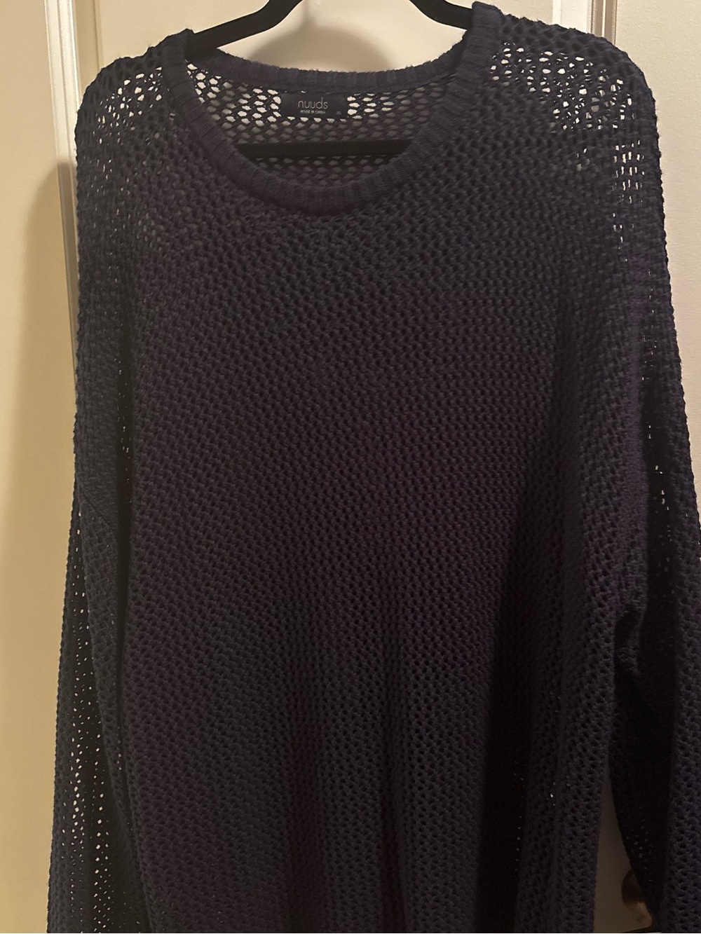 NUUDS Navy Open-Knit (Crocheted)  Women’s Sweater